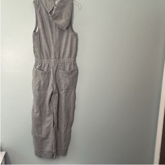FP Movement Medium Jumpsuit Set Go Onesie Heather Gray pockets hood sleeveless - Picture 2 of 15